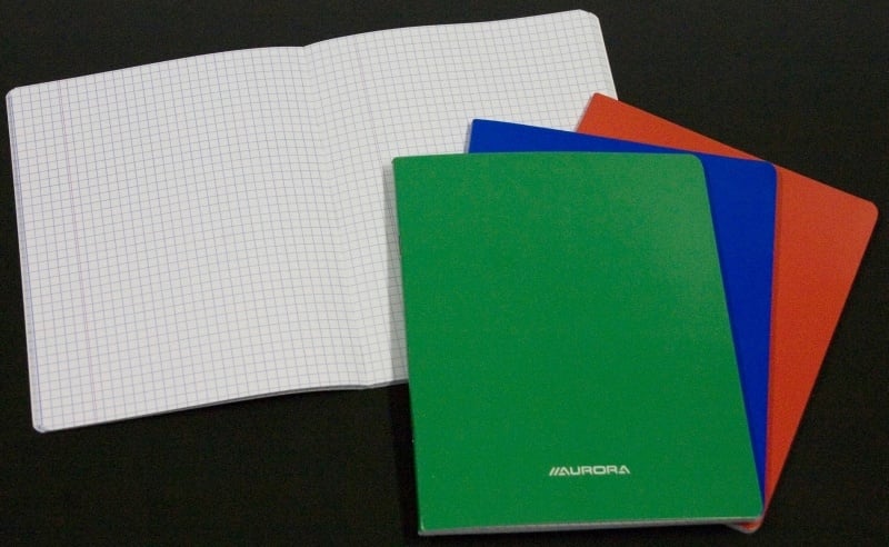 Aurora, Caiet A5, 36 file - 80g/mp, liniat stanga, coperta carton laminat, AURORA - matematica - vectordirect.ro