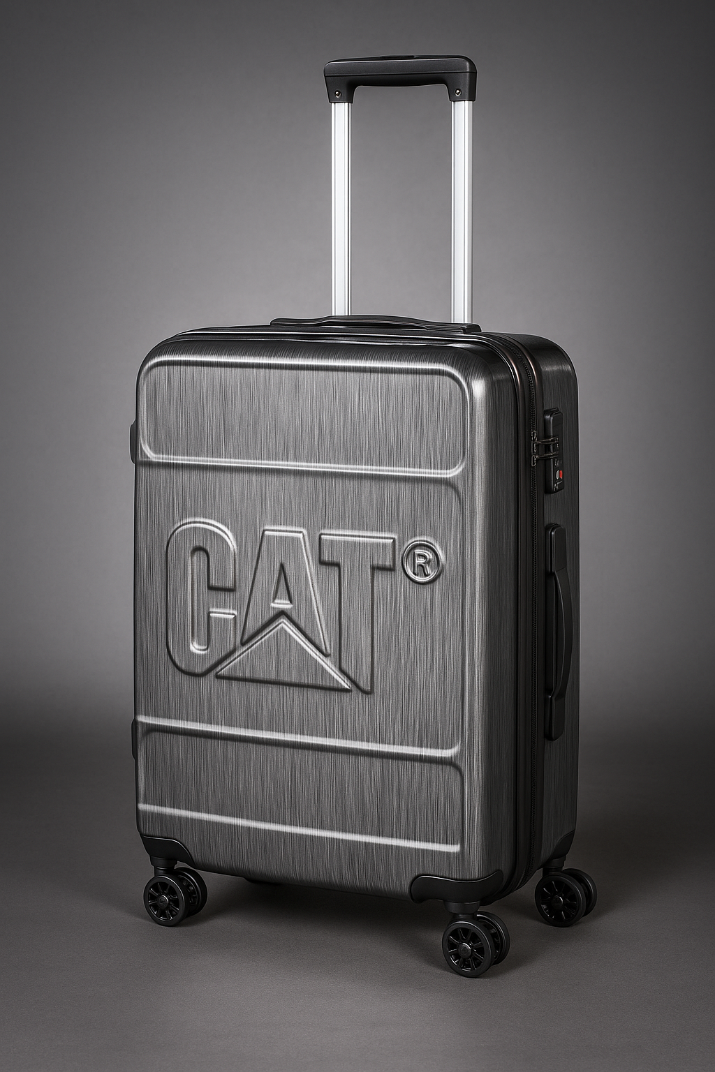 Troler mic pentru cabina avion CATERPILLAR Cargo Cat-D 2.0 Nested, 20 inch,37.5x22x55 cm (Lxlxh), 45L- gri lucios