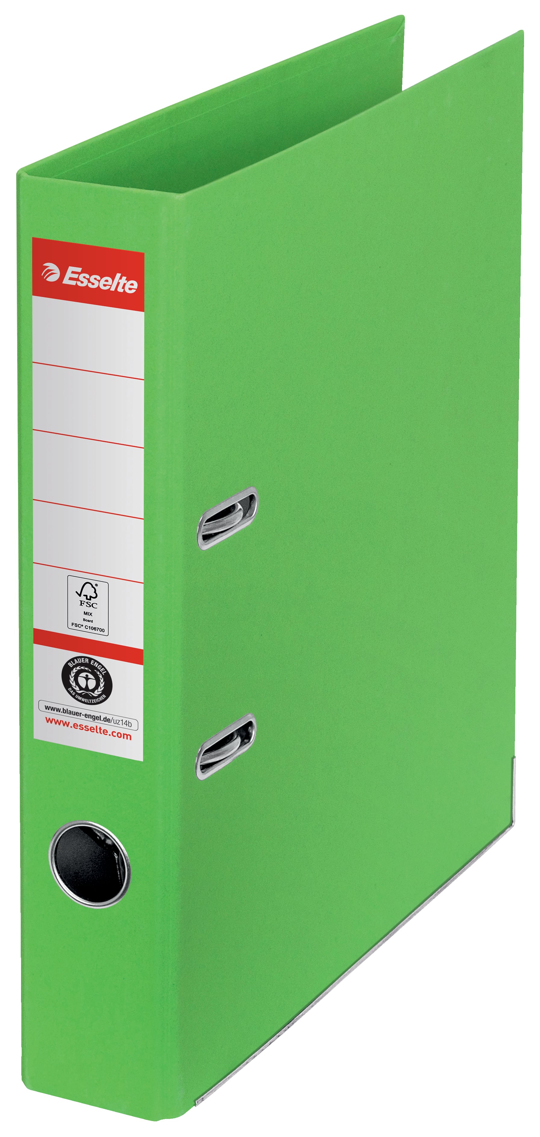 Toate produsele, Biblioraft Esselte No.1 Power Recycled, carton, 100% reciclat, reciclabil, certificare FSC, A4, 50 mm, verde - vectordirect.ro