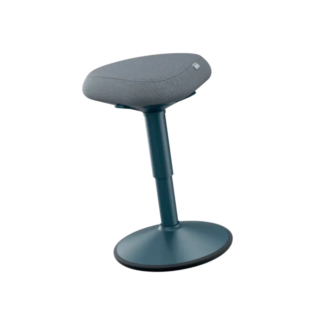 Scaune ergonomice Leitz, Scaun ergonomic LEITZ Ergo, pozitie sezut/ in picioare, inaltime reglabila (47-64 cm), gri-carbune - vectordirect.ro
