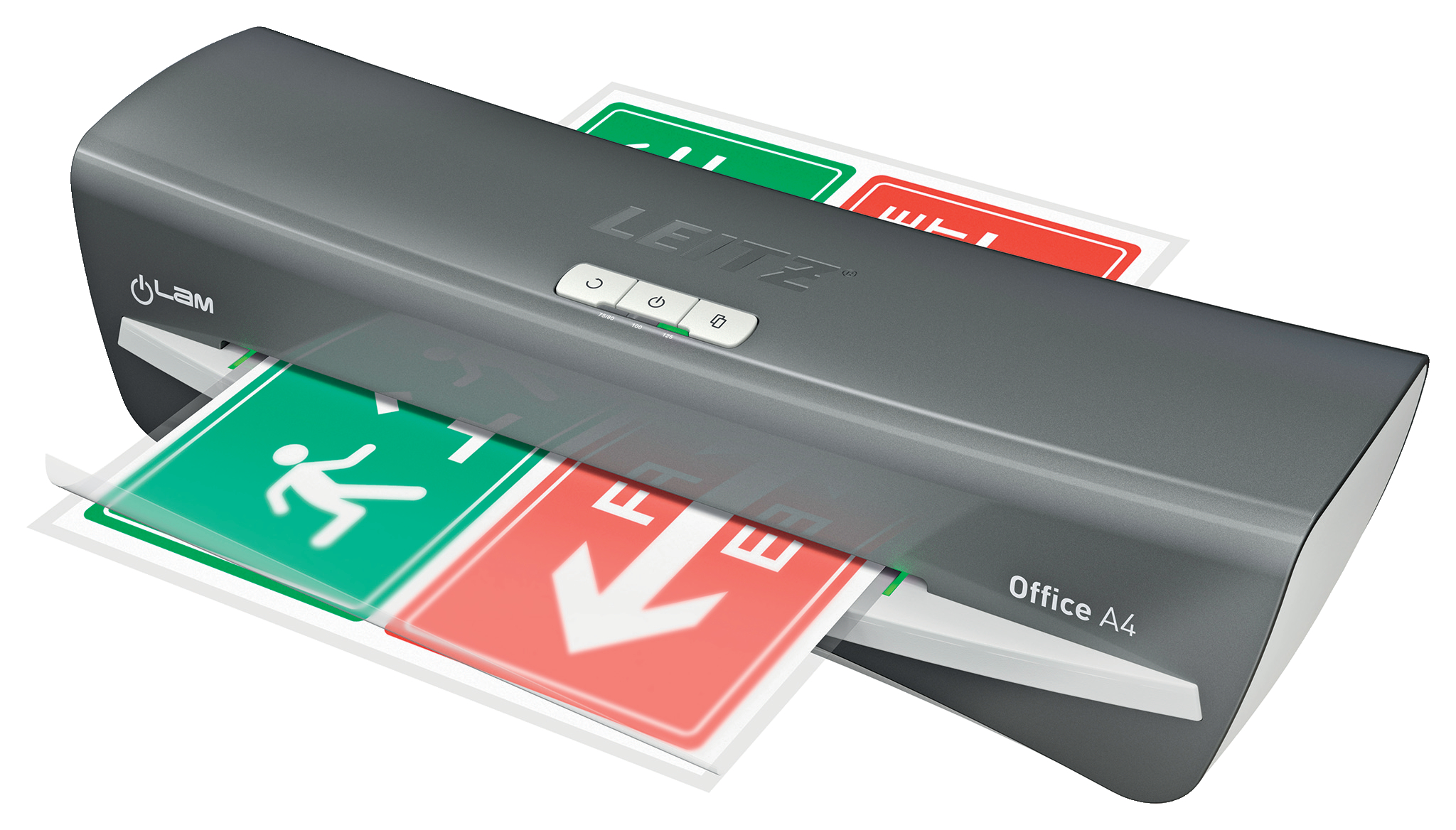 Laminatoare, folii laminare, Laminator LEITZ iLAM Office, A4, kit folii laminare inclus, gri - vectordirect.ro