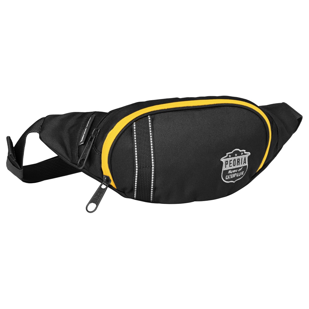 Toate produsele, Borseta CATERPILLAR Mochilas rPET Peoria, material 600D poliester - negru/galben - vectordirect.ro