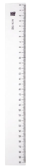 Alco, Rigla flexibila din plastic, 30cm, ALCO - transparent - vectordirect.ro