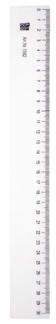 Rigla flexibila din plastic, 30cm, ALCO - transparent