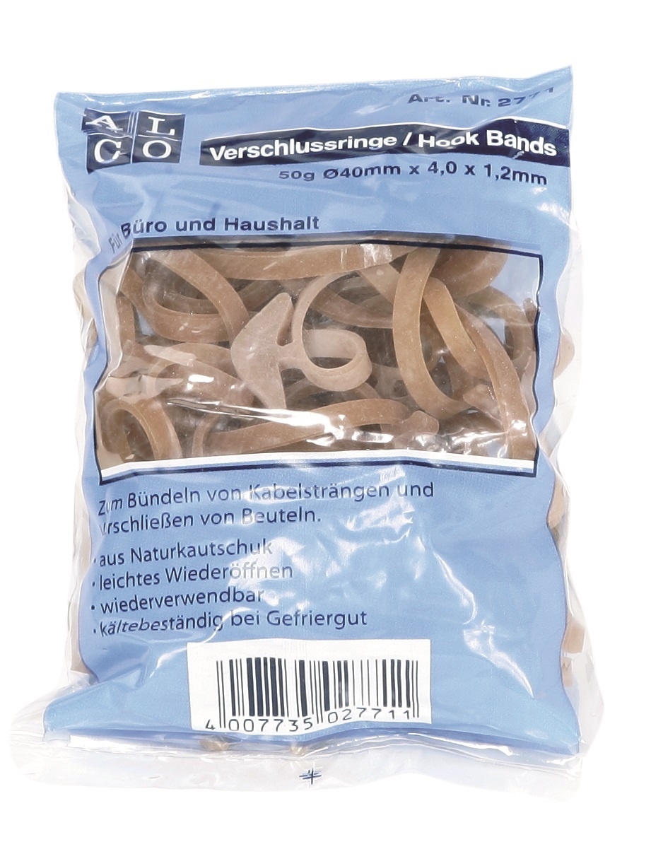 Buzunare, Elastice pentru legat cabluri, 50g/cutie, D 32 x 4.0 x 1.2mm, ALCO - vectordirect.ro