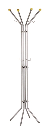 Cuier metalic argintiu ALCO, 180/52cm, cu 12 agatatori metalice