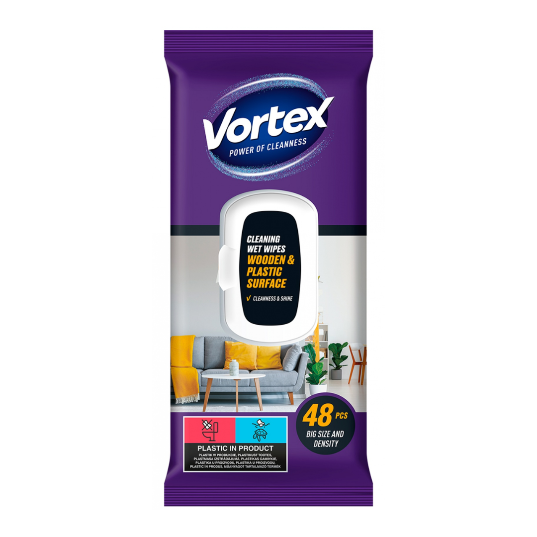 Vortex, Servetele umede pentru mobila, 48buc/pachet, Vortex - vectordirect.ro