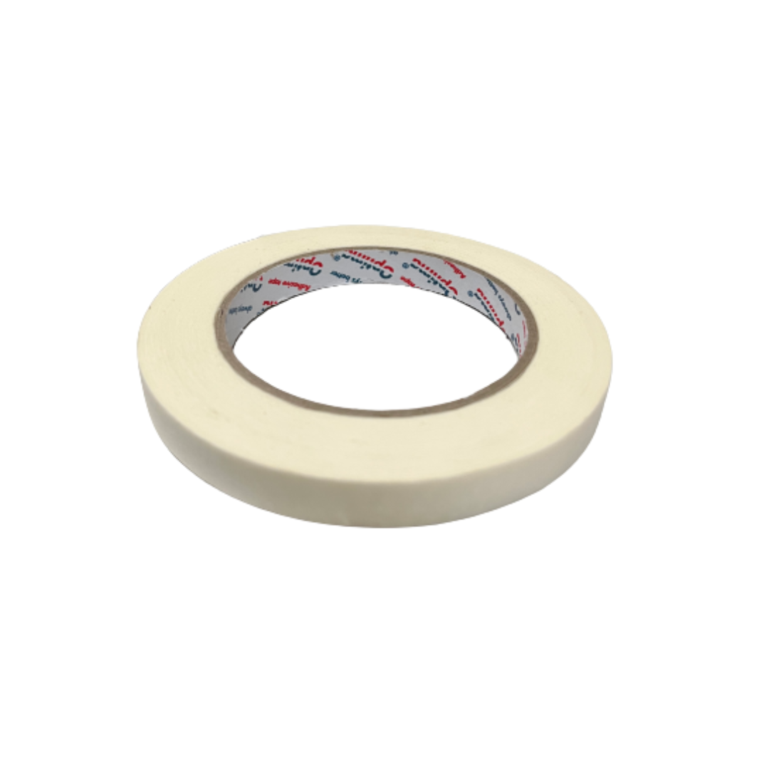 Banda adeziva, cuttere, Banda adeziva din hartie 12mm x 50 m, 135 microni, Optima - vectordirect.ro