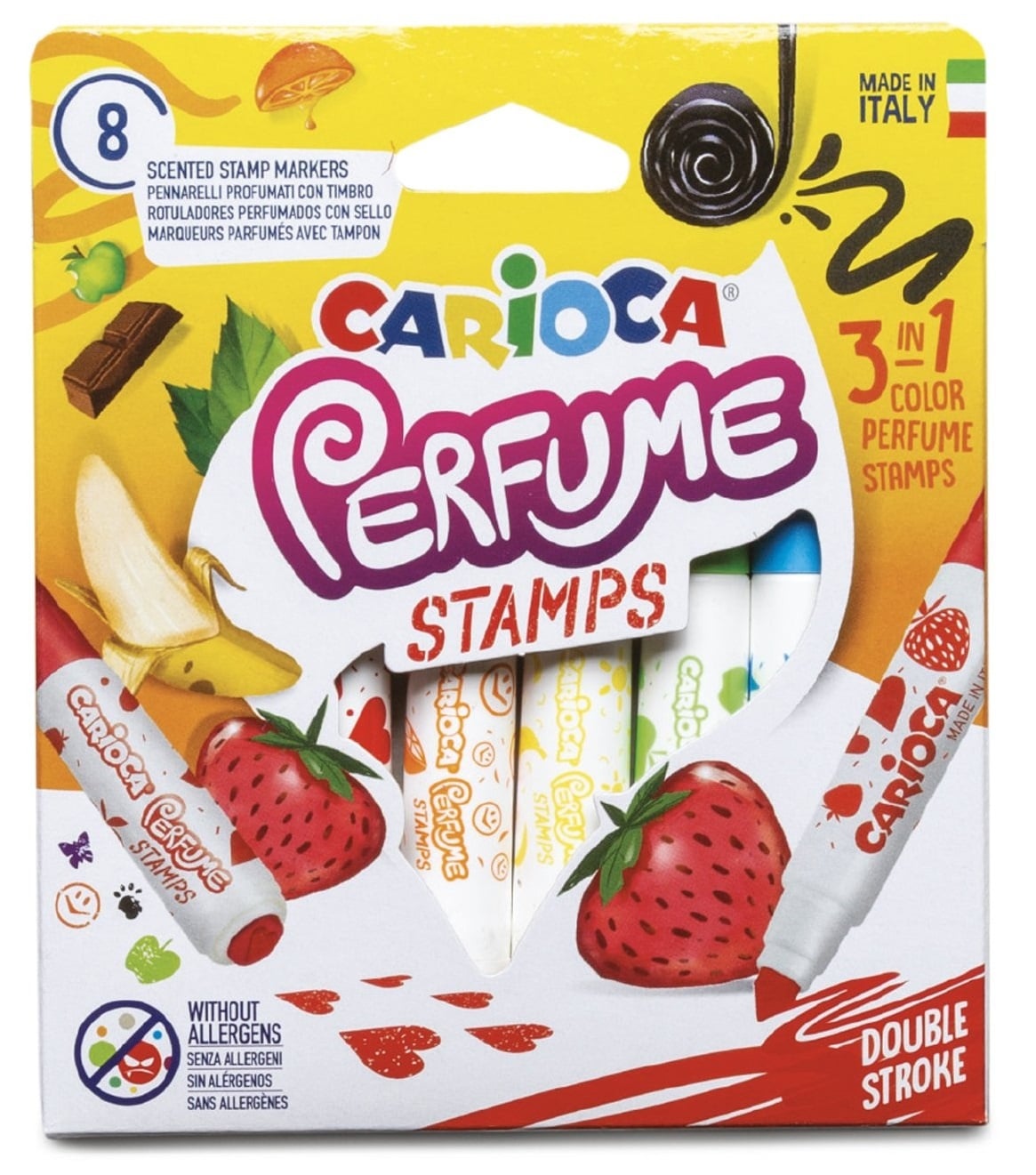 Toate produsele, Carioca lavabila, parfumata, 8 culori/cutie, CARIOCA Perfume Stamps - vectordirect.ro