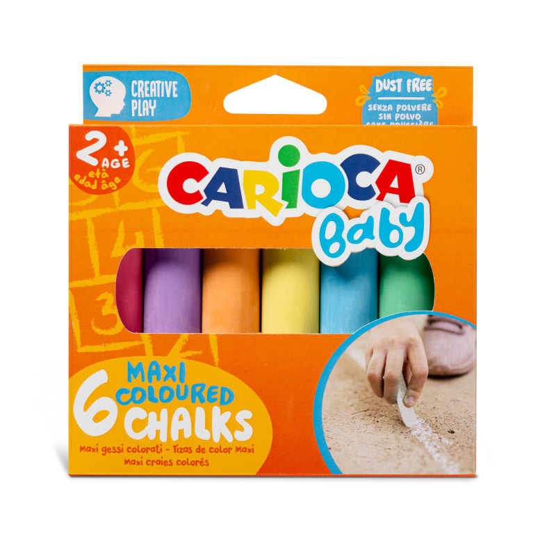 Toate produsele, Creta colorata, 6 culori/set, CARIOCA Baby Maxi - vectordirect.ro