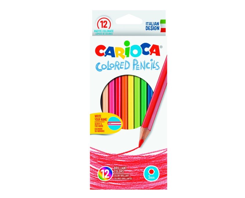 Toate produsele, Creioane colorate CARIOCA, hexagonale, 12 culori/cutie - vectordirect.ro