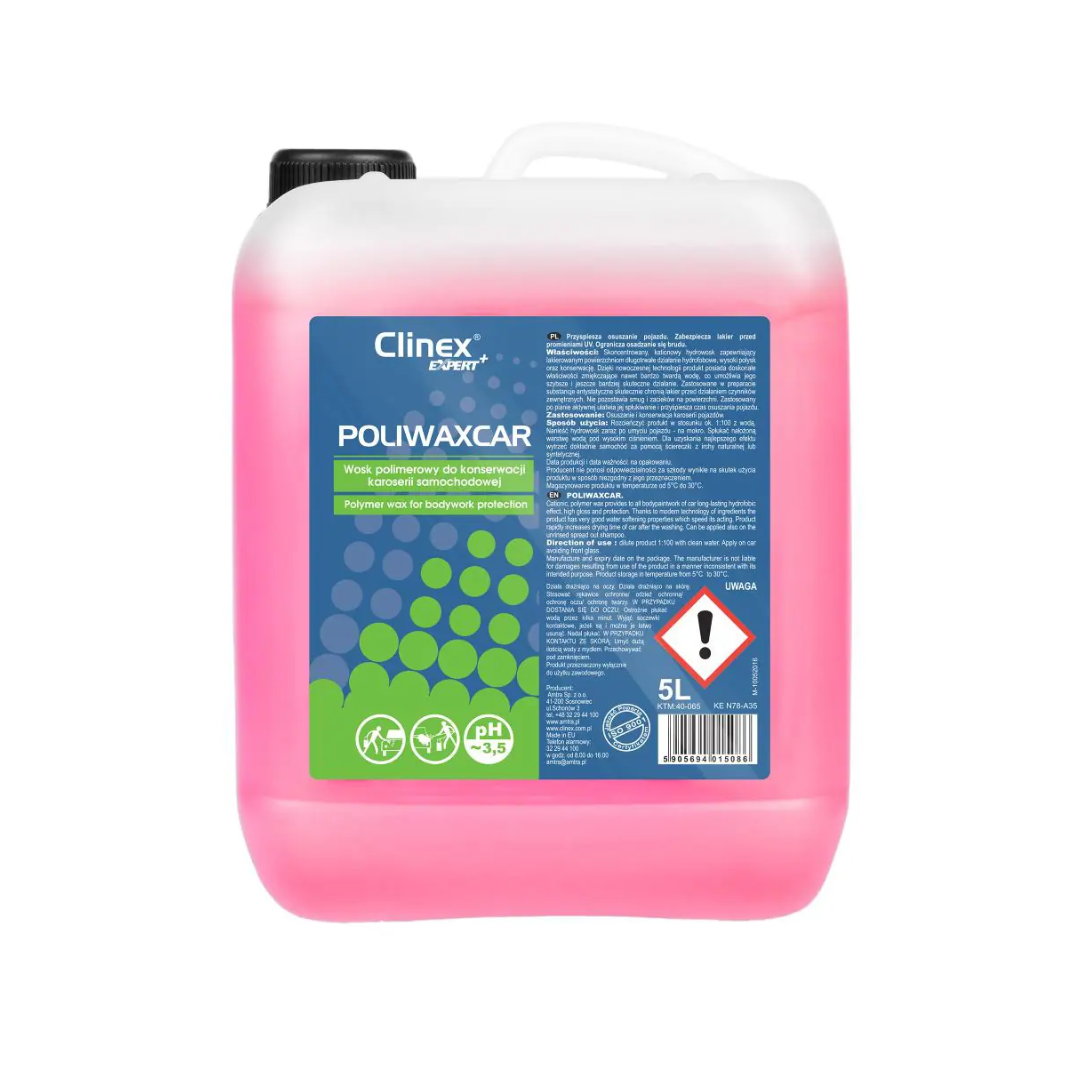 Curatare bai, CLINEX EXPERT+ Poliwax Car -Ceară Polimerică 5L pentru Protecția Caroseriei Auto - vectordirect.ro