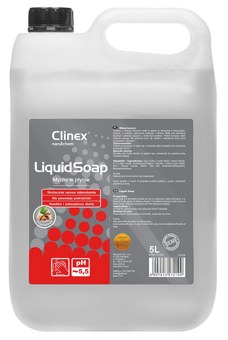Toate produsele, CLINEX Liquid Soap, 5 litri, sapun lichid pentru spalatul mainilor - vectordirect.ro