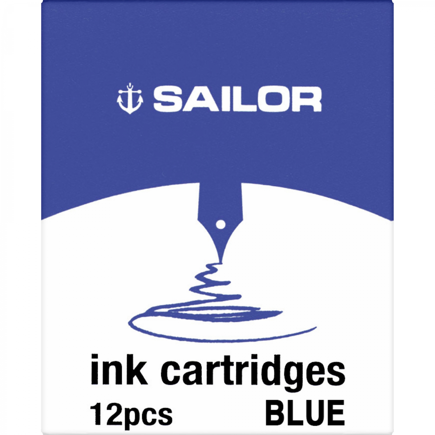 Set 12 Cartuse Standard Size Proprietar Sailor Basic Blue