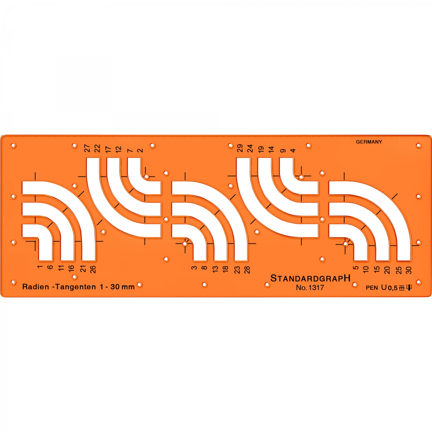 Rechizite scolare Standardgraph BIC, Sablon Raze Tangente Standardgraph 1-30 No 1317 - vectordirect.ro