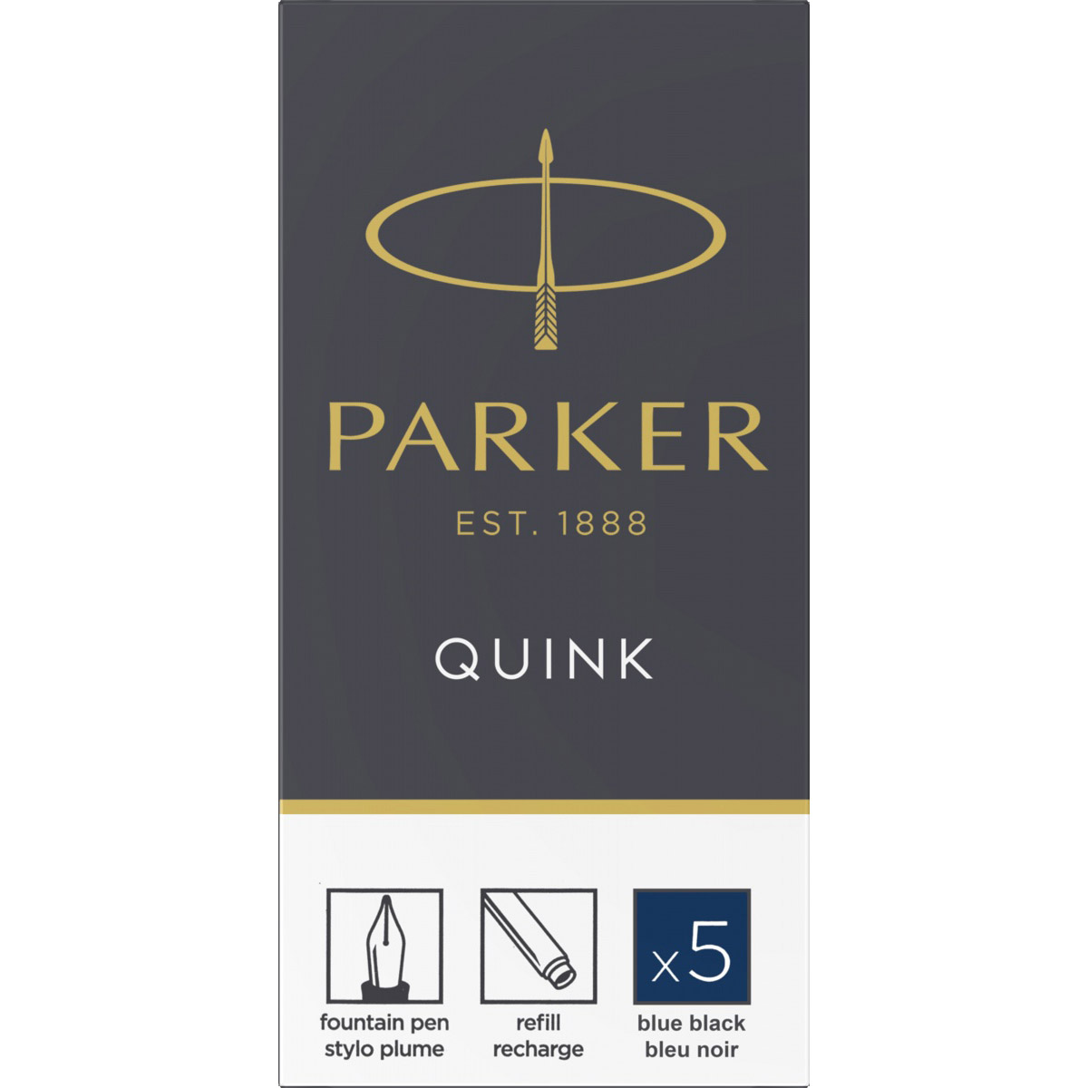 Rechizite scolare Parker Das PIGNA_CAIETE, Set 5 Cartuse Large Size Proprietar Parker Quink Blue Black - vectordirect.ro