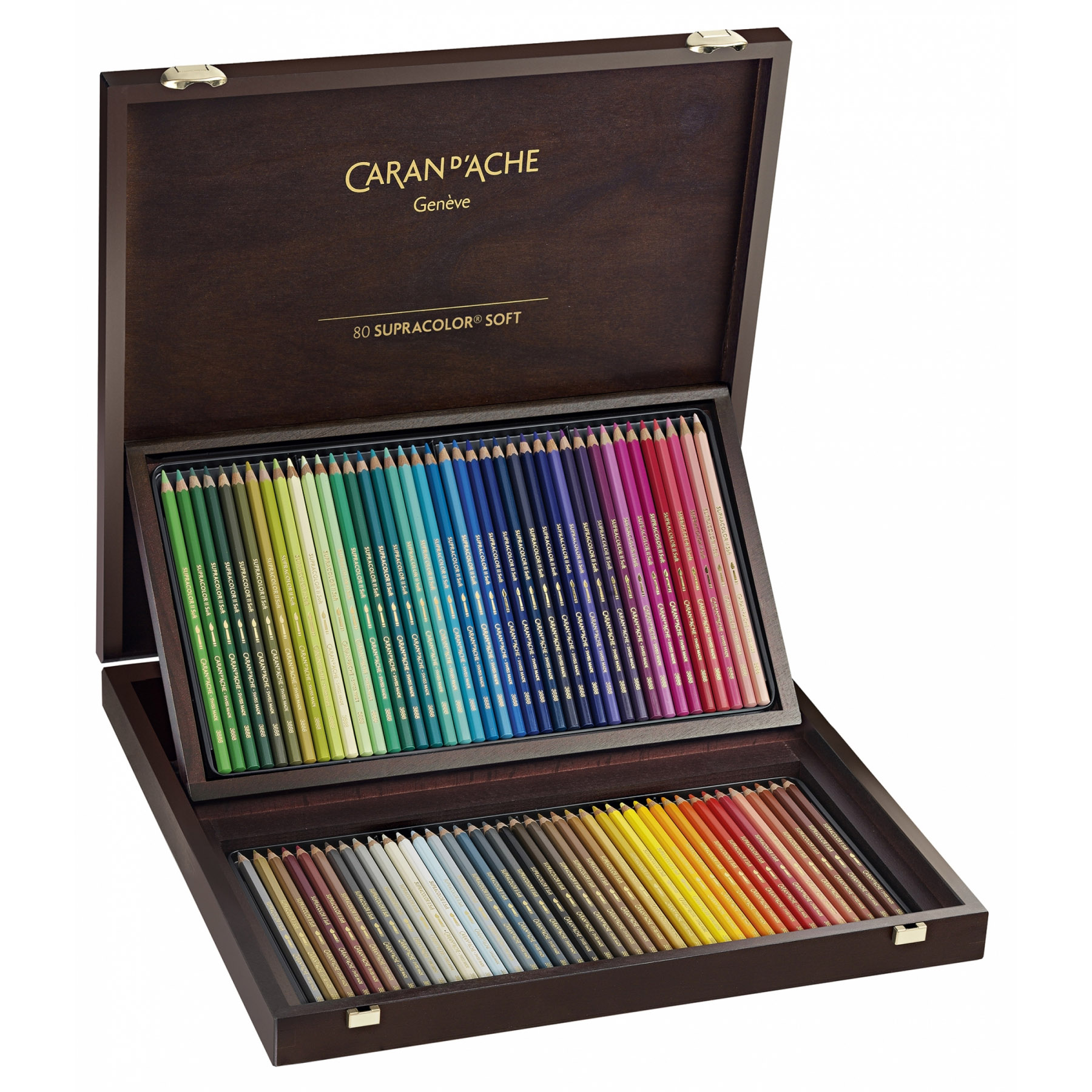 Set 80 Creioane Colorate Carandache Supracolor Aquarelle Pencil Set ...
