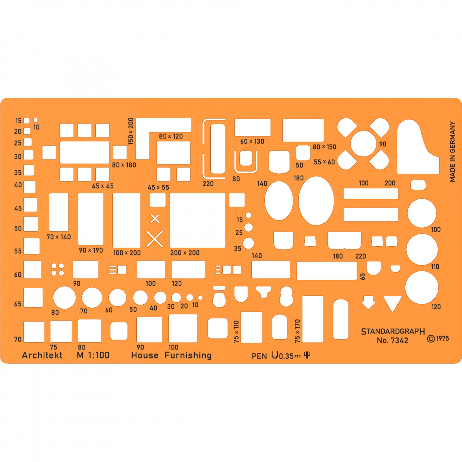 Sablon Mobilier Standardgraph 1:100 No 7342
