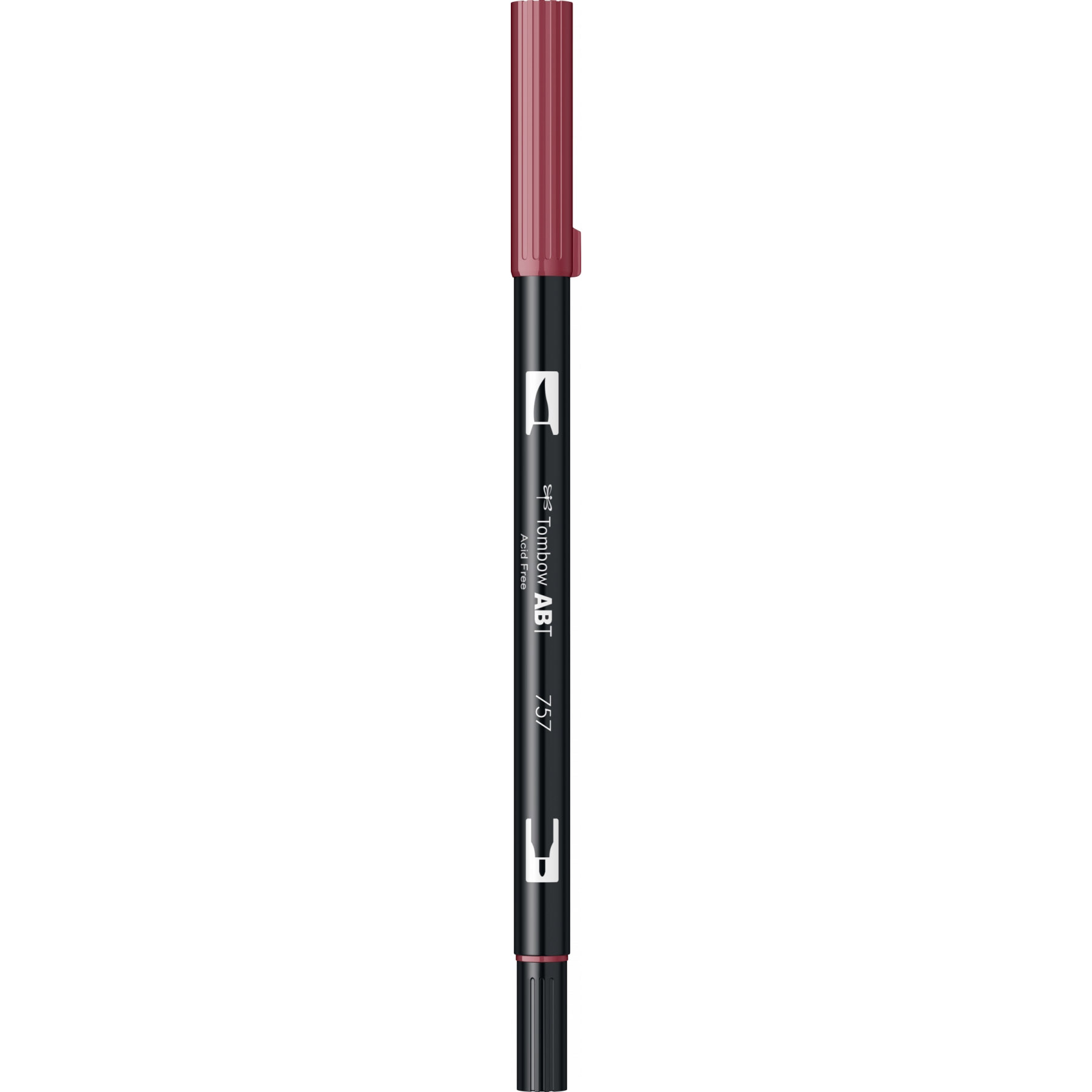 Marker Dual Brush Watercoloring Tombow ABT 757 Port Red