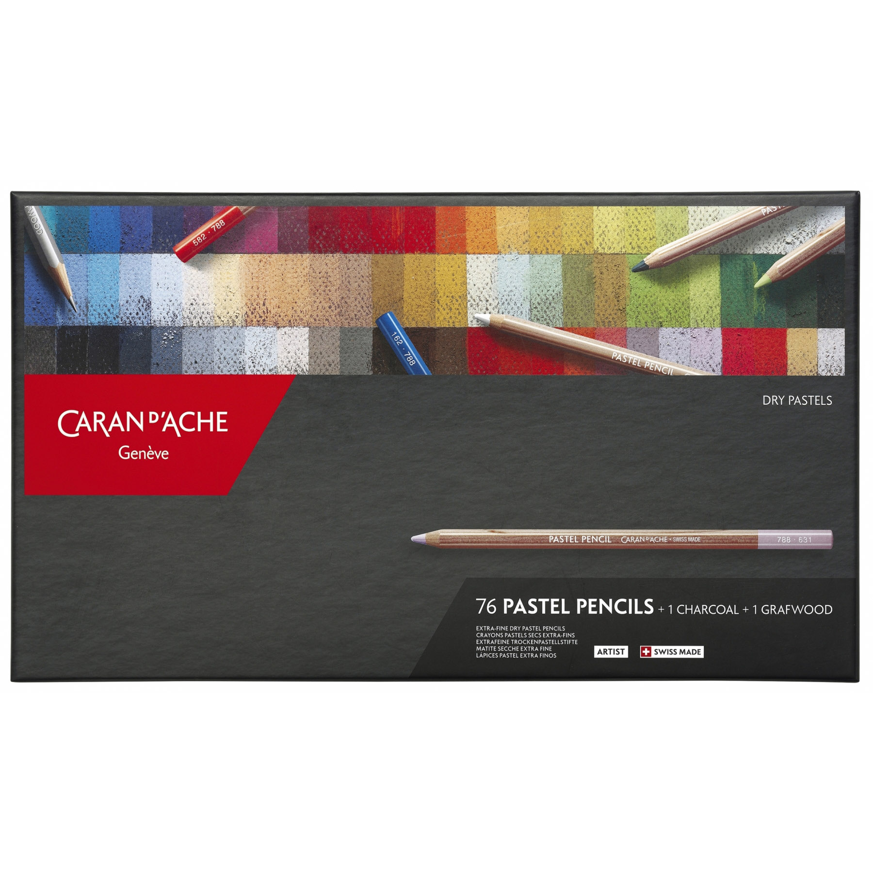 Set 76 Creioane Colorate Carandache Pastel Pencil