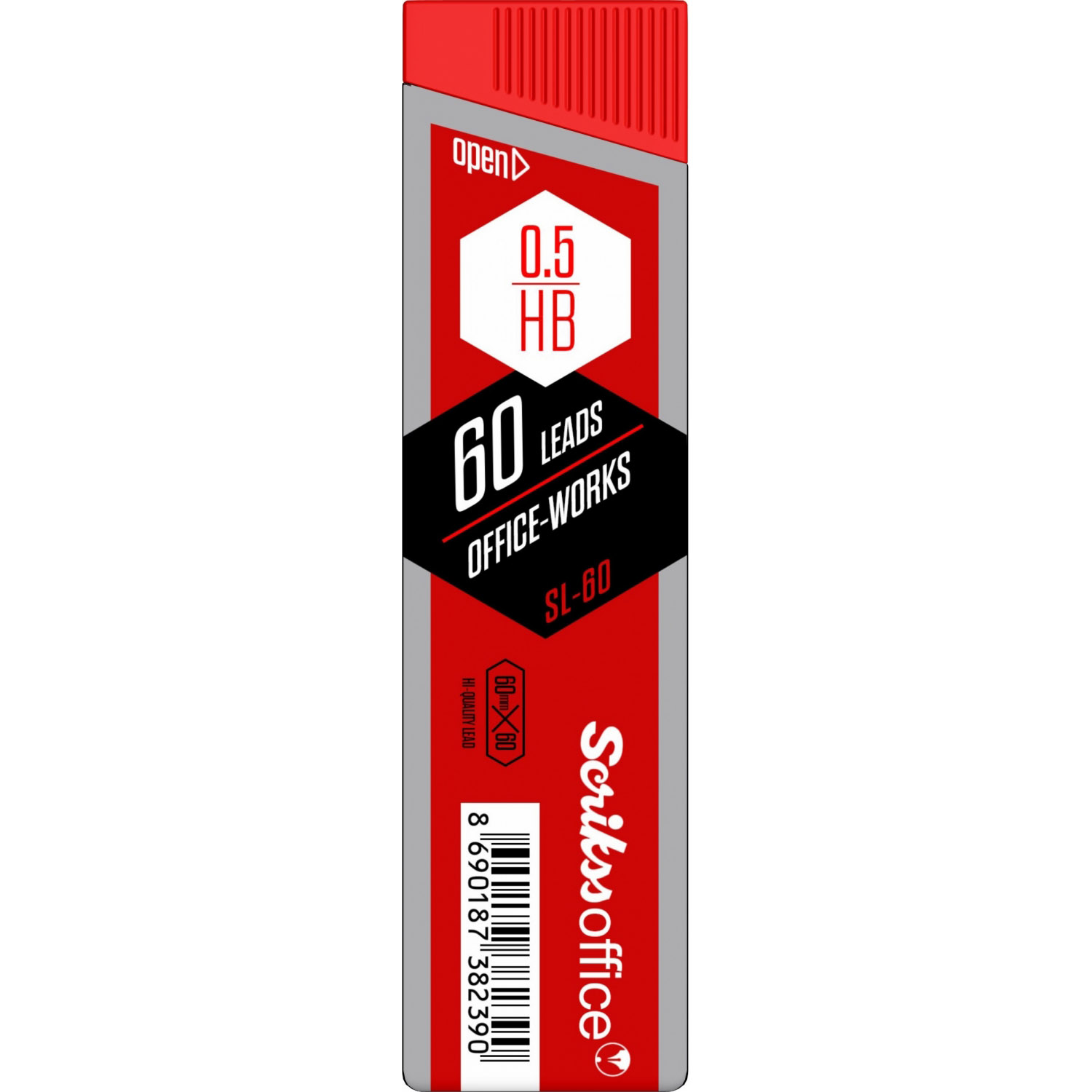 Esselte power Scrikss, Mina Creion Mecanic Scrikss Office Works 0.5 HB - Etui 60 Buc - vectordirect.ro