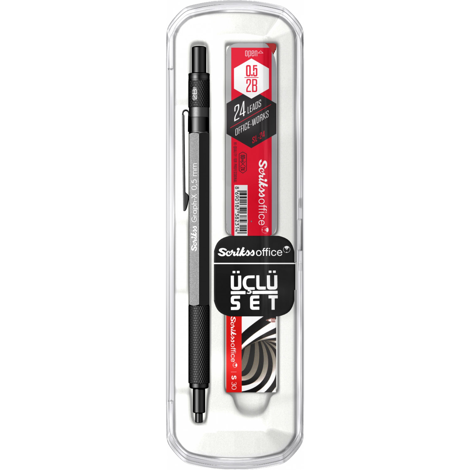 Set Creion Mecanic 0.5 Scrikss Graph-X Grey BT