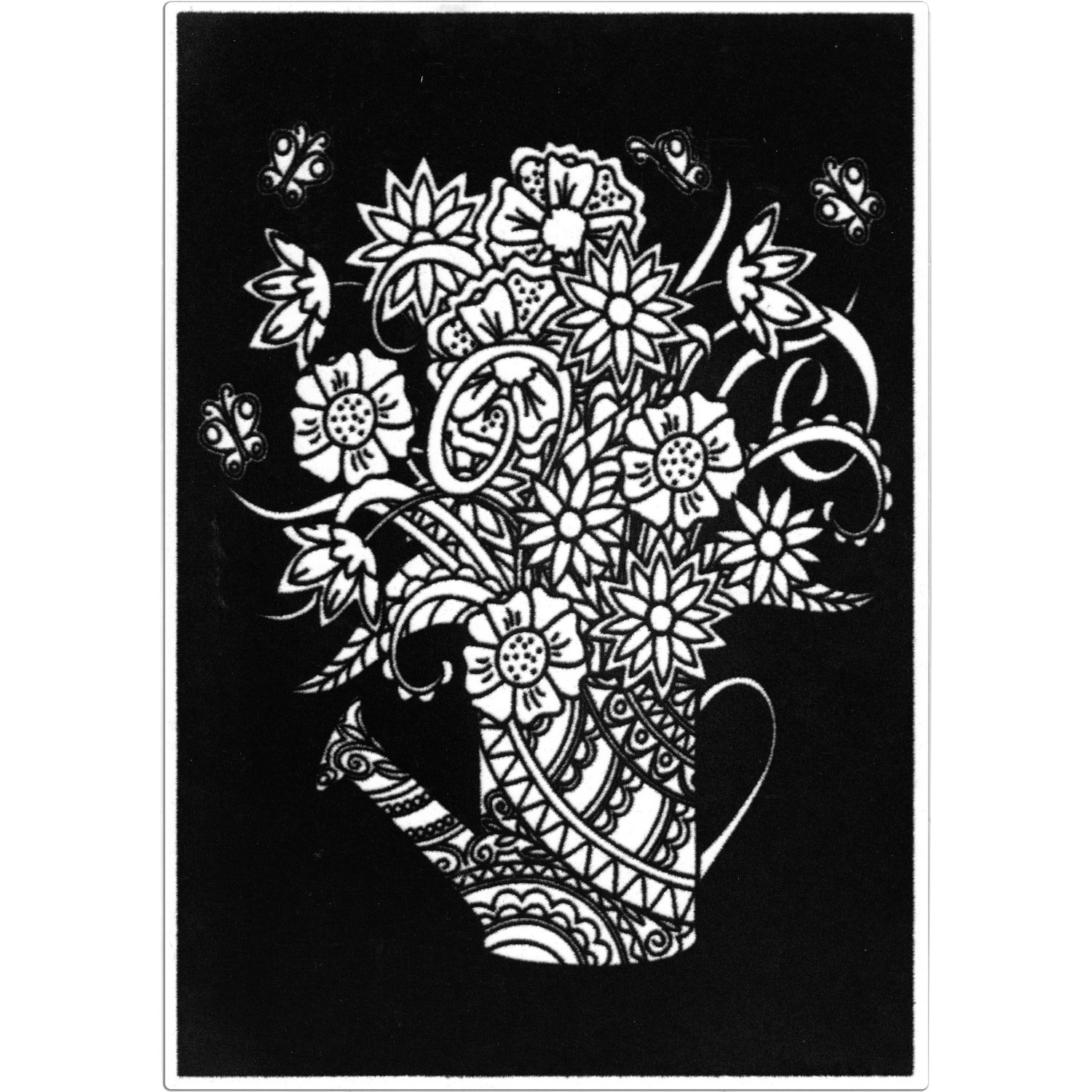 Acvila, Plansa de Catifea pentru Colorat Acvila Contrast Velvet Botanica 1 - vectordirect.ro