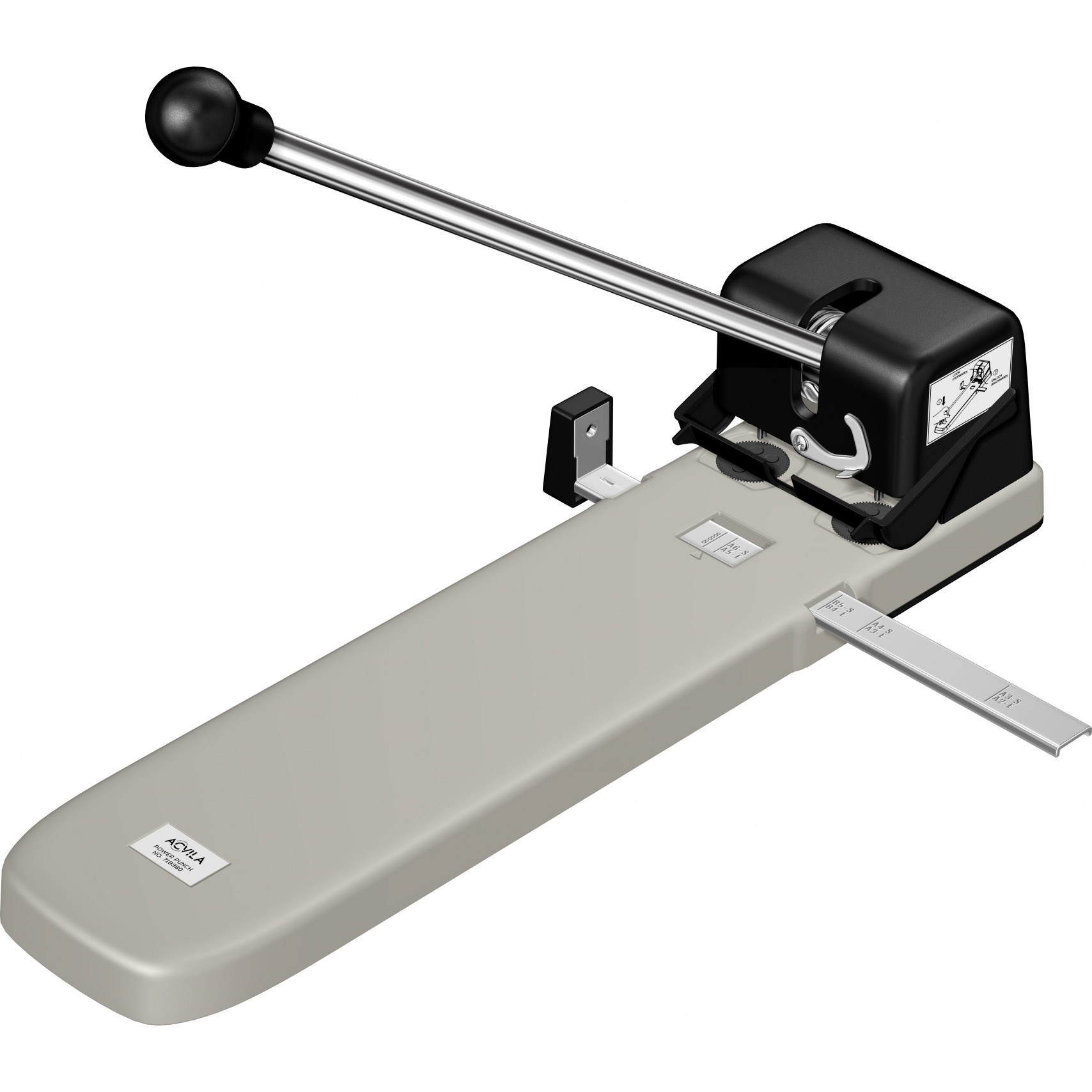Perforatoare Acvila, Perforator Profesional 190 coli Acvila 193B0 Grey / Black - vectordirect.ro