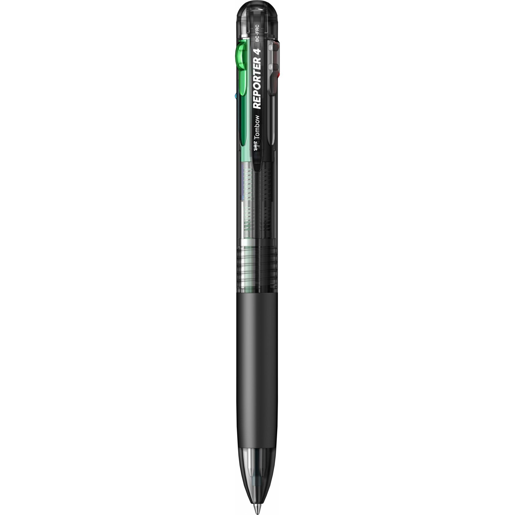 Rechizite scolare Tombow Nikidom Roller, Quatro Pen 0.7 M Tombow Reporter 4 Black Translucid - vectordirect.ro