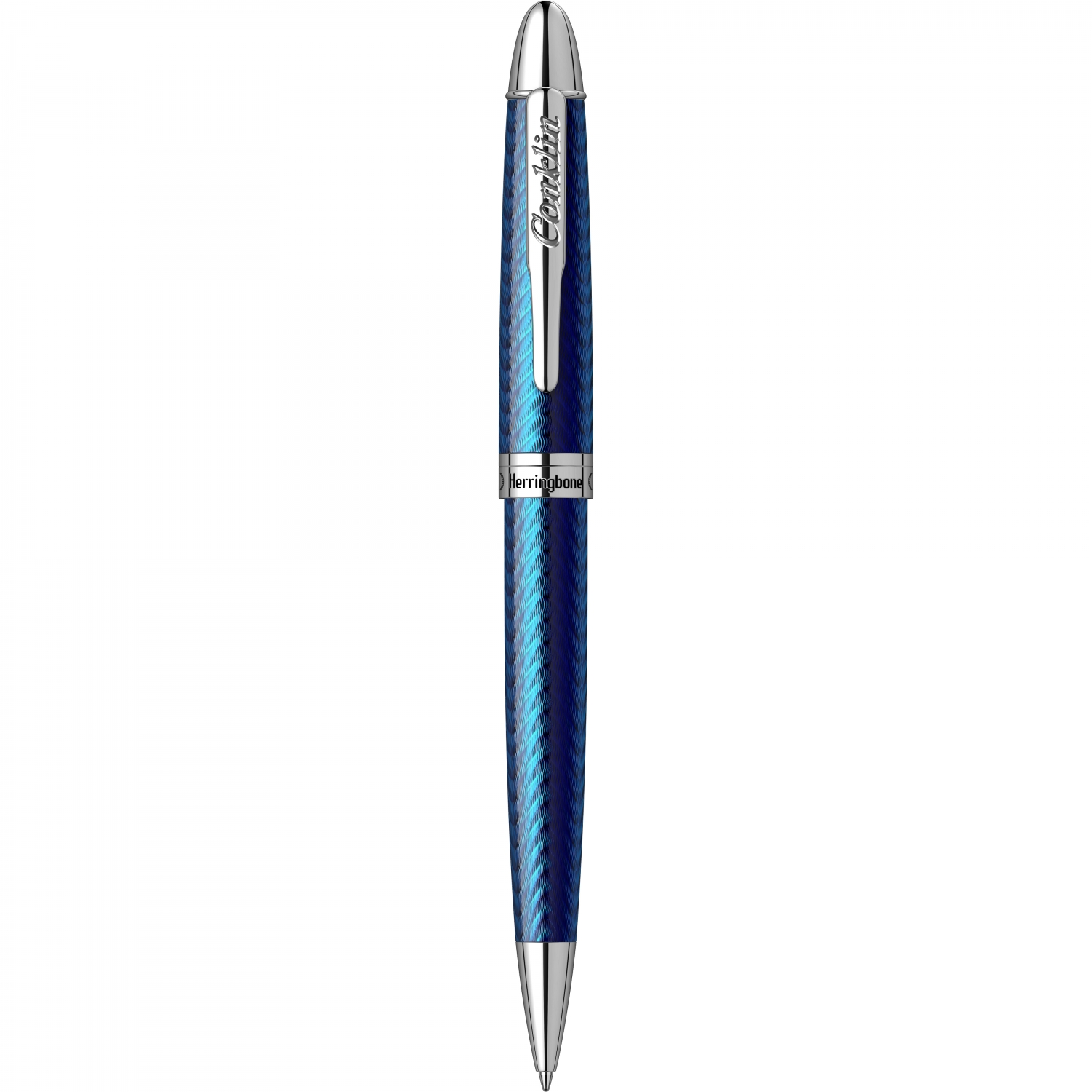 Pix Conklin Herringbone Navy Blue CT