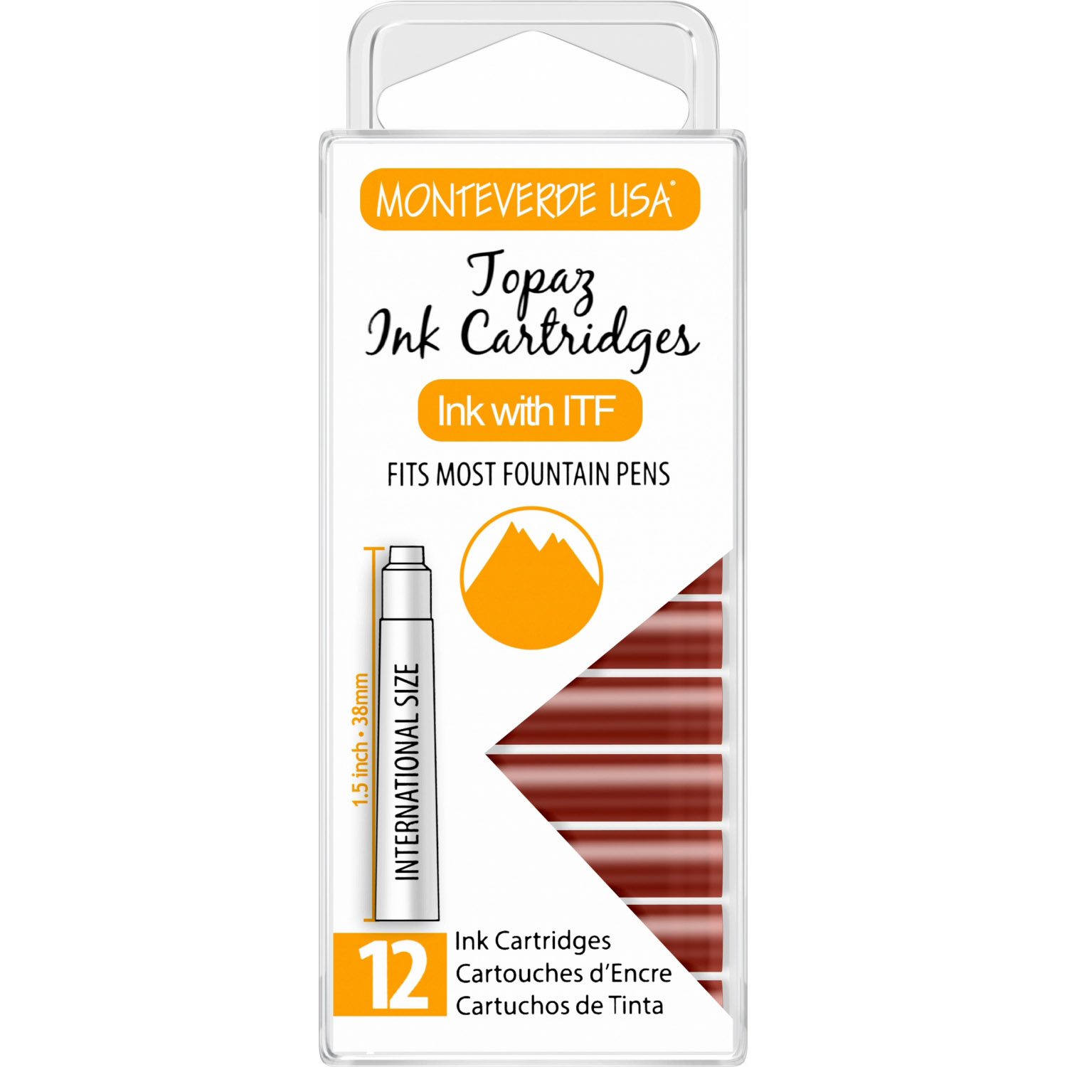 Monteverde USA, Set 12 Cartuse International Size Monteverde USA Gemstone Topaz - vectordirect.ro