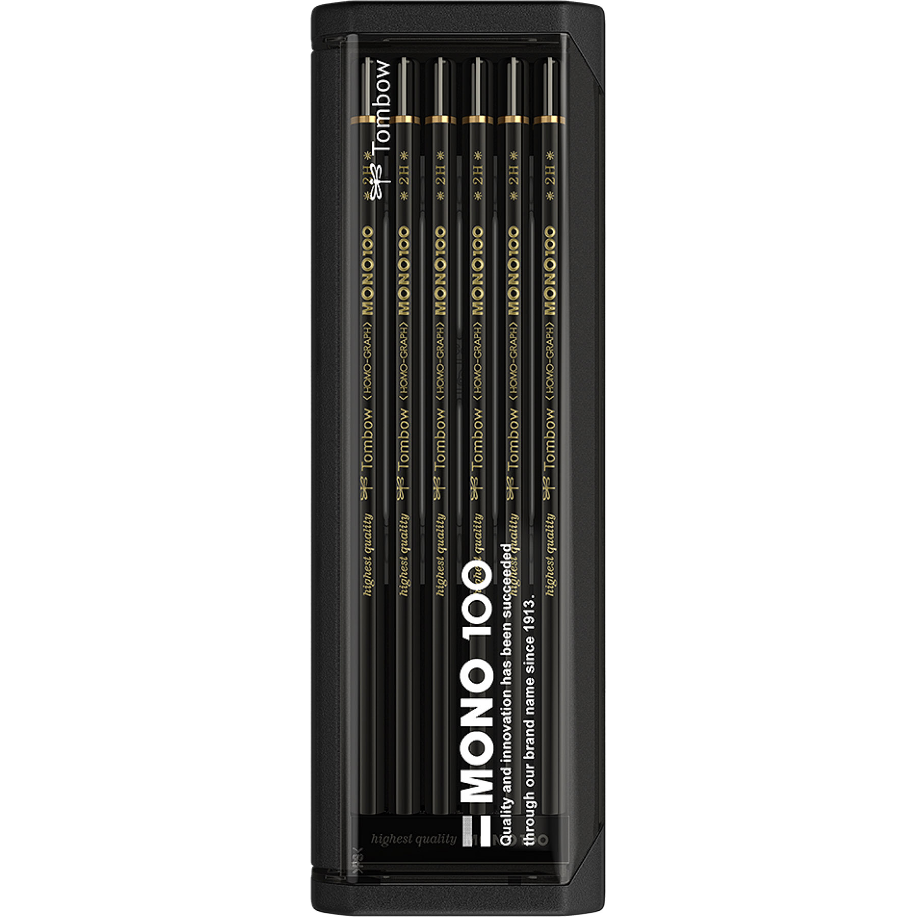 Tombow, Set 12 Creioane Grafit Tombow MONO 100 Black 2H - vectordirect.ro