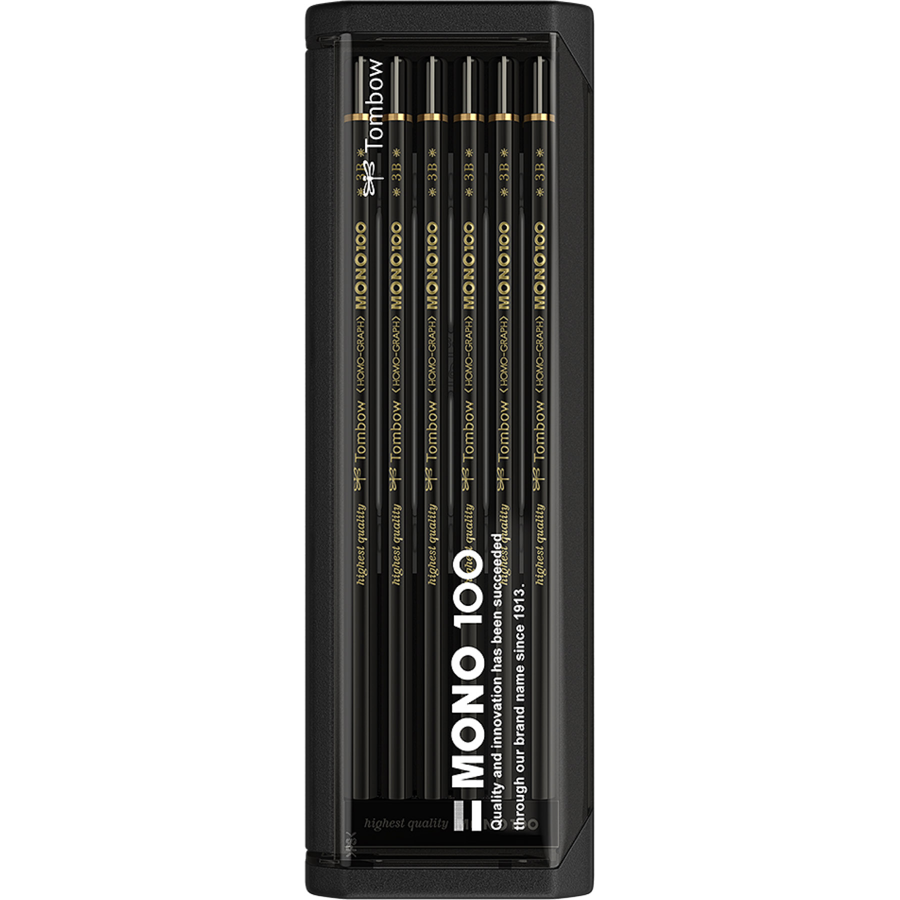 Tombow, Set 12 Creioane Grafit Tombow MONO 100 Black 3B - vectordirect.ro