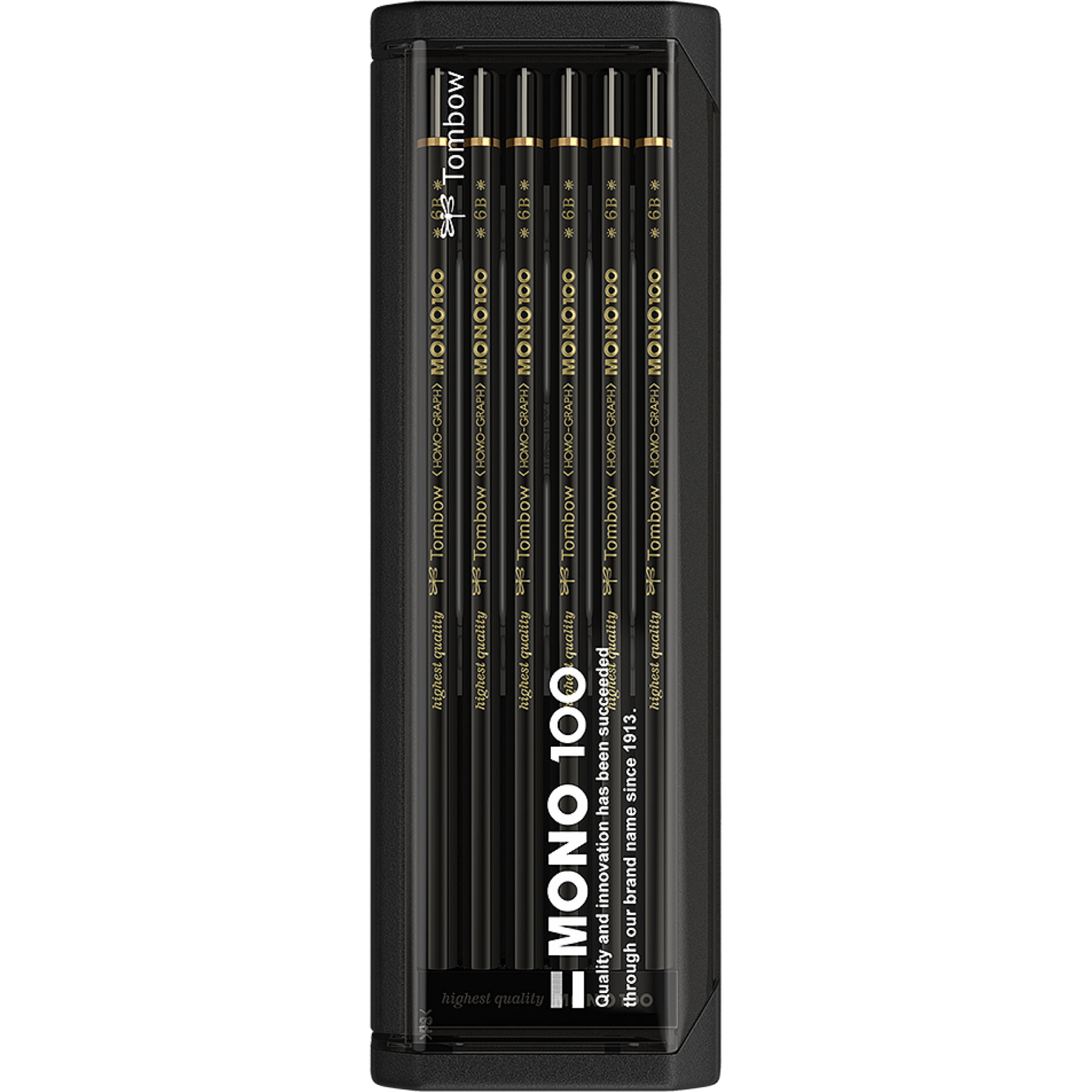 Set 12 Creioane Grafit Tombow MONO 100 Black 6B