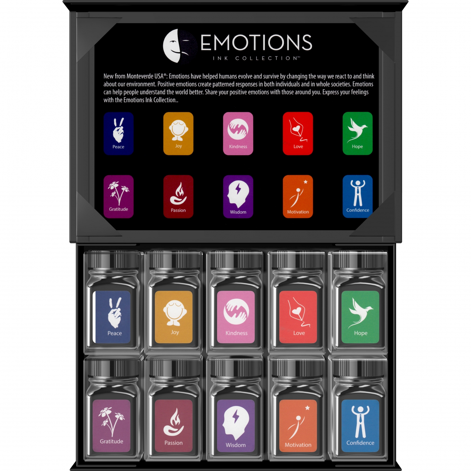 Set 10 Calimara 30 ml Monteverde USA Emotions Assorted Colors