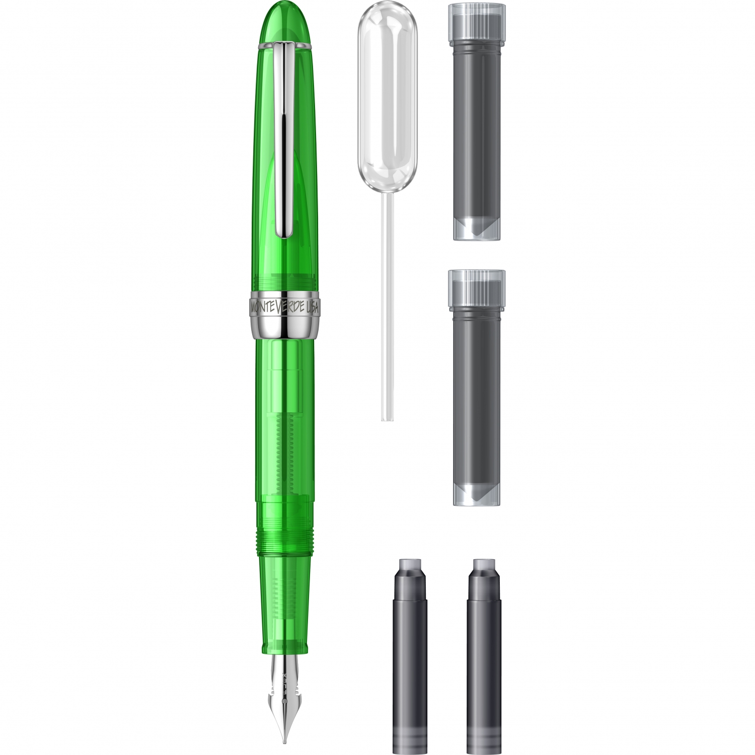 Monteverde USA, Stilou Omniflex Eyedropper Monteverde USA Monza ID Verde CT - vectordirect.ro