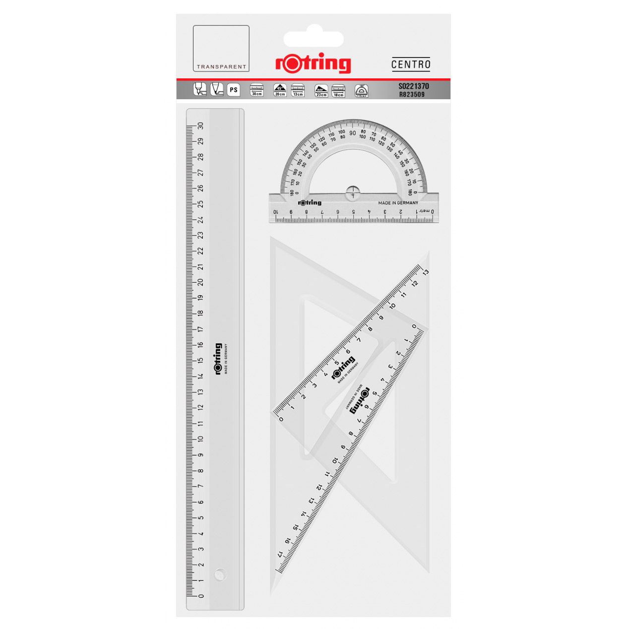 Rechizite scolare BIC Rapid Rotring, Trusa Geometrie Rotring Centro - vectordirect.ro