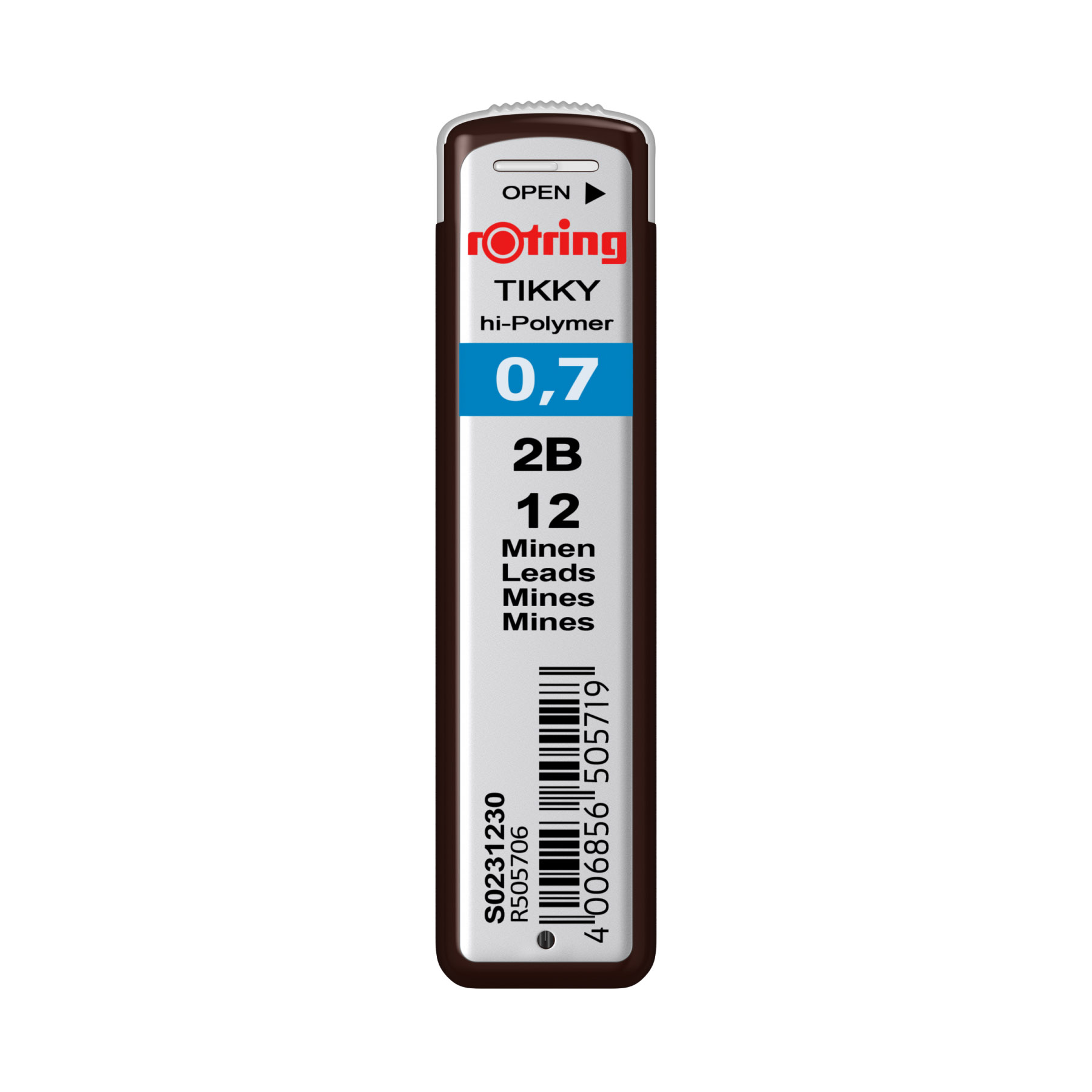 Mina Creion Mecanic Rotring Tikky 0.7 2B - Etui 12 Buc