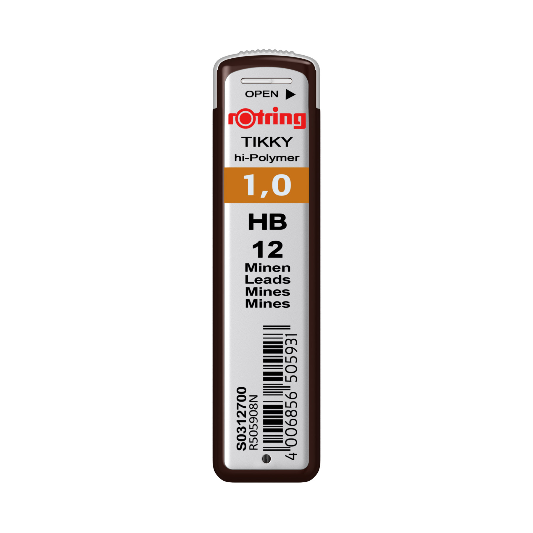 Toate produsele, Mina Creion Mecanic Rotring Tikky 1.0 HB - Etui 12 Buc - vectordirect.ro
