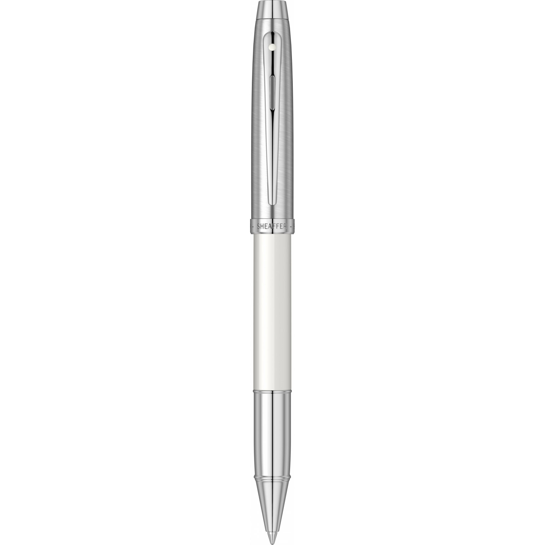 Rollere Sheaffer, Roller Sheaffer 100 Glossy White & Brushed Chrome NT - vectordirect.ro