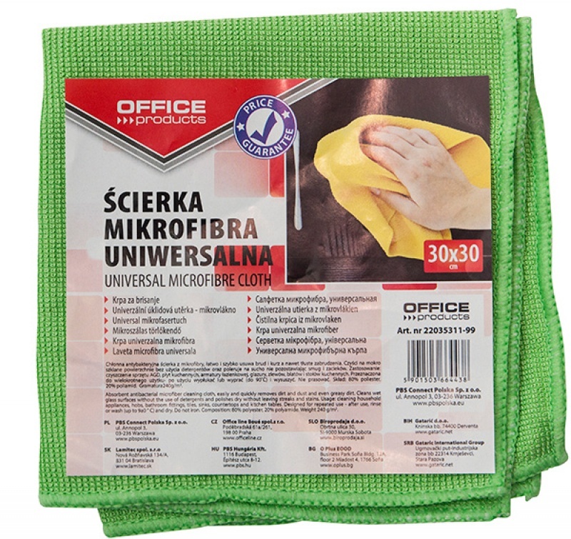Bureti si lavete, Laveta universala, microfibra, 30x30cm, Office Products - diverse culori - vectordirect.ro