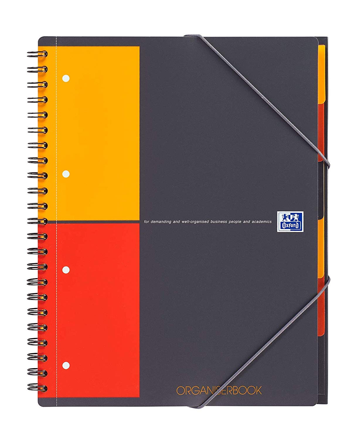 Blocnotes, Caiet cu spirala A4+, OXFORD Int. Organiserbook, 80 file-80g/mp, Scribzee, 4 perf, coperta PP-mate - vectordirect.ro