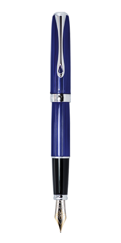 Toate produsele, Stilou DIPLOMAT Excellence A2, cu penita M, aurita 14kt. - Sky Line Blue Chrome - vectordirect.ro