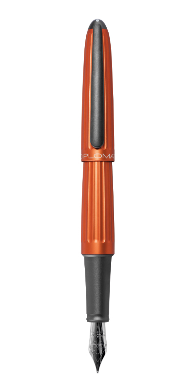 Toate produsele, Stilou Diplomat Aero, cu penita M, din otel inoxidabil - orange - vectordirect.ro