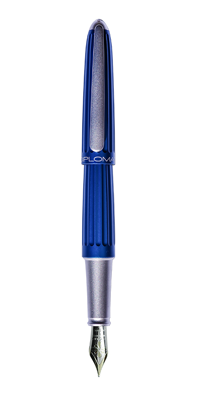 Esselte power, Stilou Diplomat Aero, cu penita M, aurita 14kt. - blue - vectordirect.ro