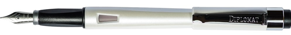 Corectoare, Stilou DIPLOMAT Magnum, cu penita B, din otel inoxidabil - pearl white - vectordirect.ro