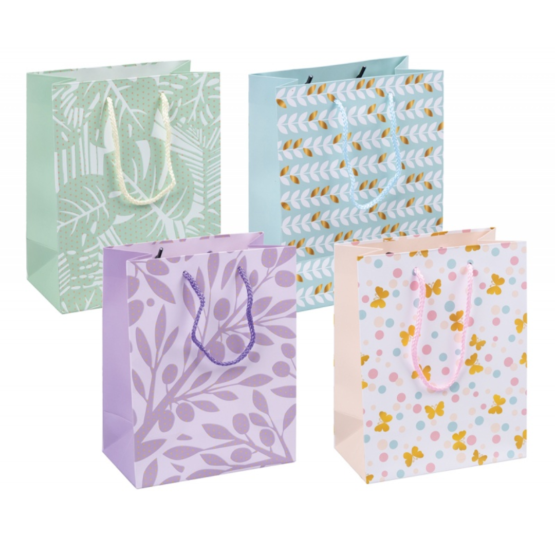 DONAU Home, Punga cadou, carton laminat 210gsm, design divers, 18x23x10cm, DONAU Home - modele asortate - vectordirect.ro