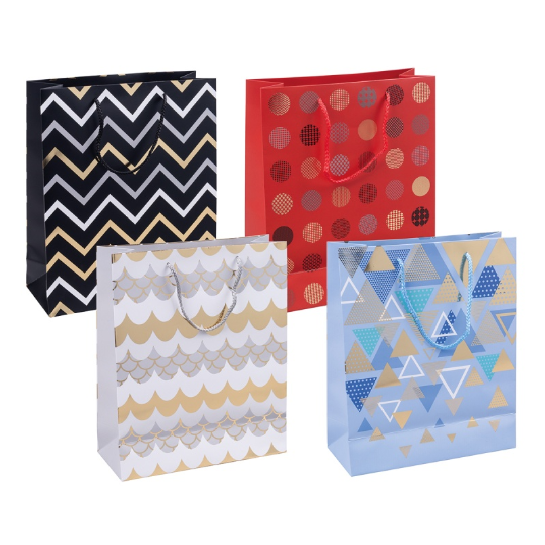 DONAU Home, Punga cadou, carton laminat 210gsm, design divers, 25x30x10cm, DONAU Home - modele asortate - vectordirect.ro