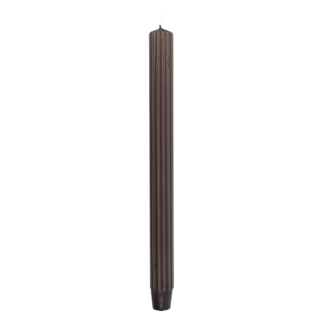 Toate produsele, Lumanari cu dungi, pentru cina, 25 x 300mm, 4 buc/set, DONAU Home - maro - vectordirect.ro