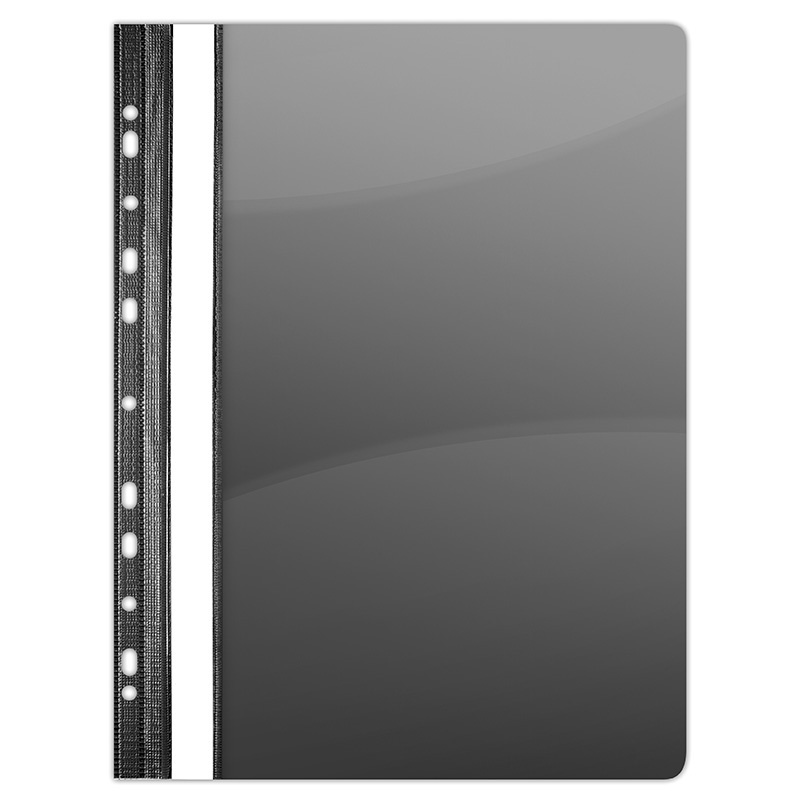 Toate produsele, Dosar plastic PVC, cu sina si multiperforatii, 10 buc/set, DONAU - negru - vectordirect.ro